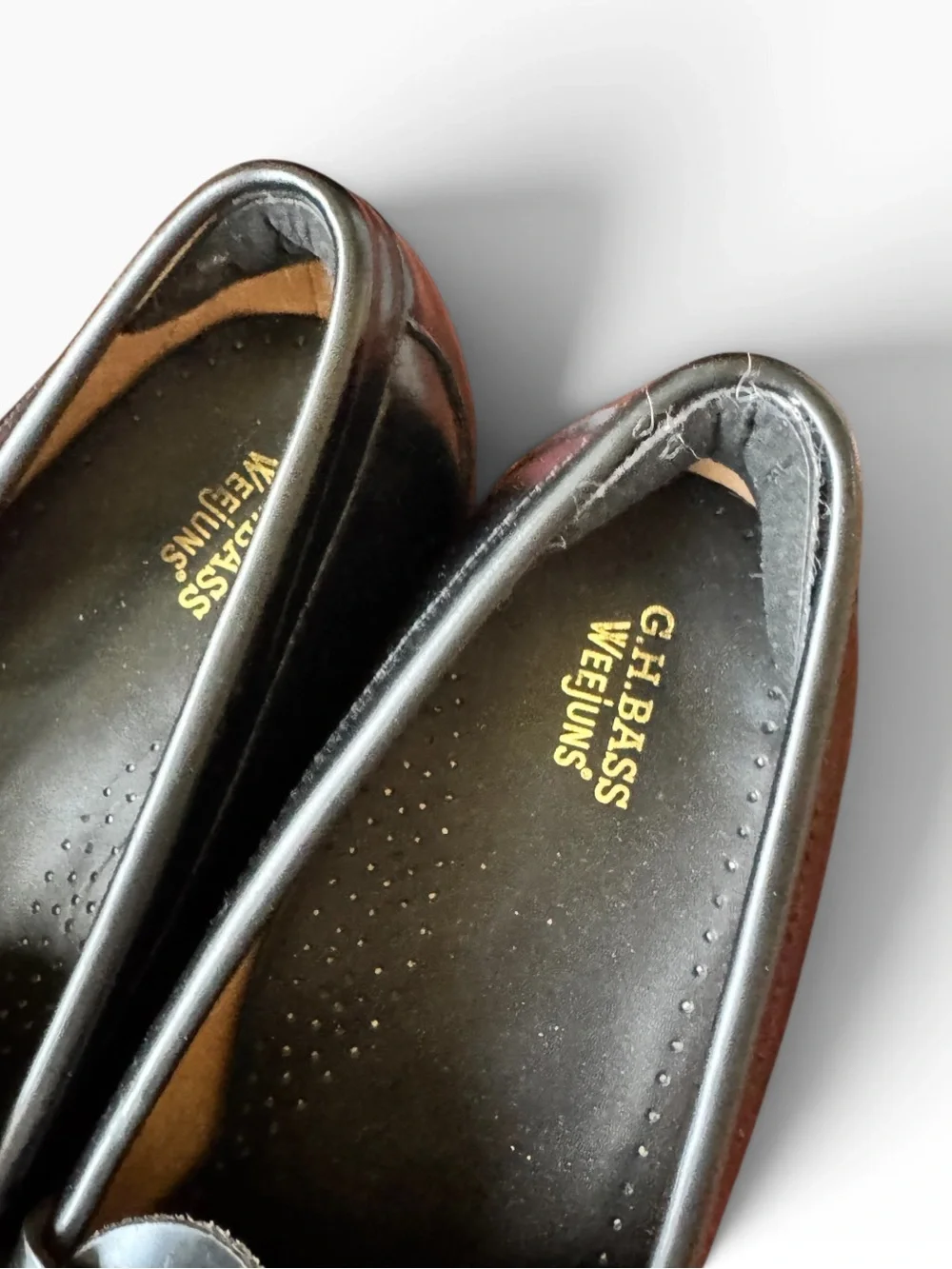 G.H. Bass Weejuns Black Patent Leather Horsebit Loafers